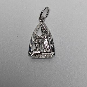 Sterling Silver Confirmation Pendant 925 Religious Medal Christian Vintage 80s